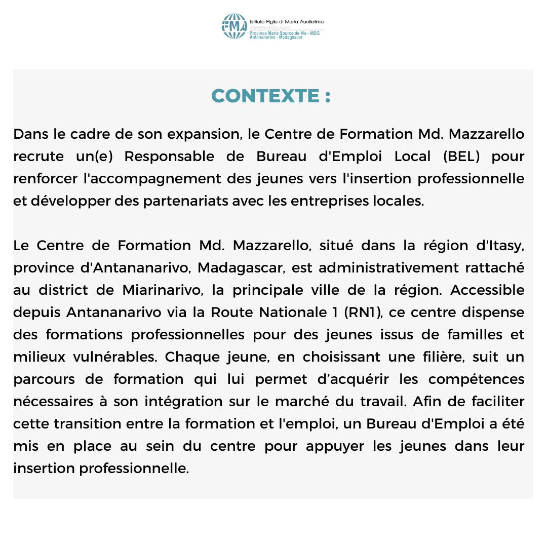 Responsable de Bureau d'Emploi Local