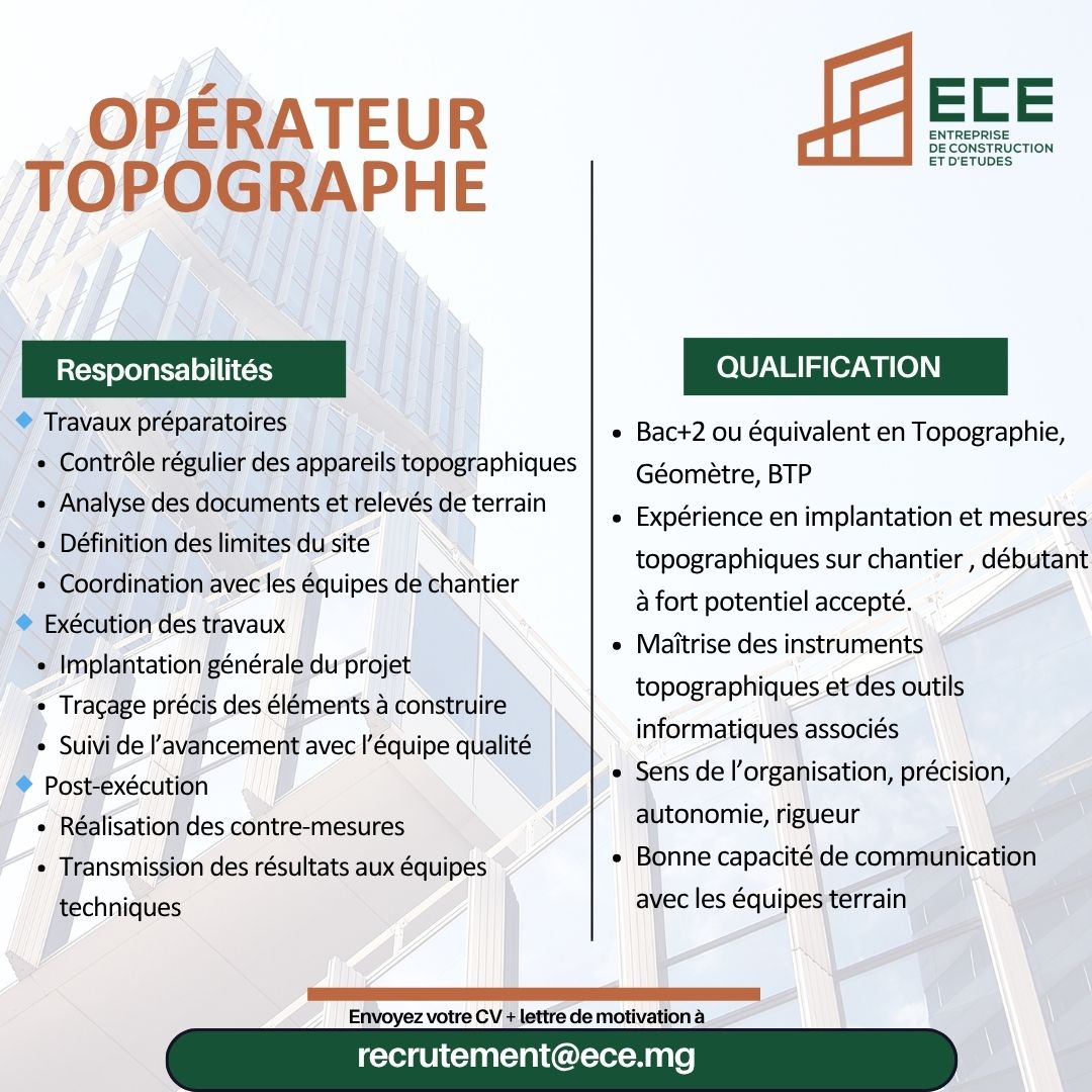 OPERATEUR TOPOGRAPHE