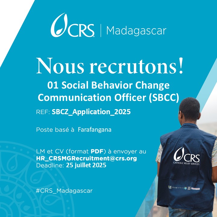 Recrutement d'un SOCIAL BEHAVIOR CHANGE COMMUNICATION OFFICER (SBCC)