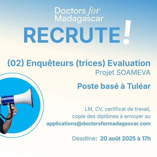 Enquêteur(trice) Evaluation SOAMEVA