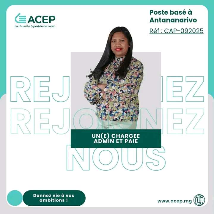 Recrutement d'un(e) Chargé(e) Admin et Paie