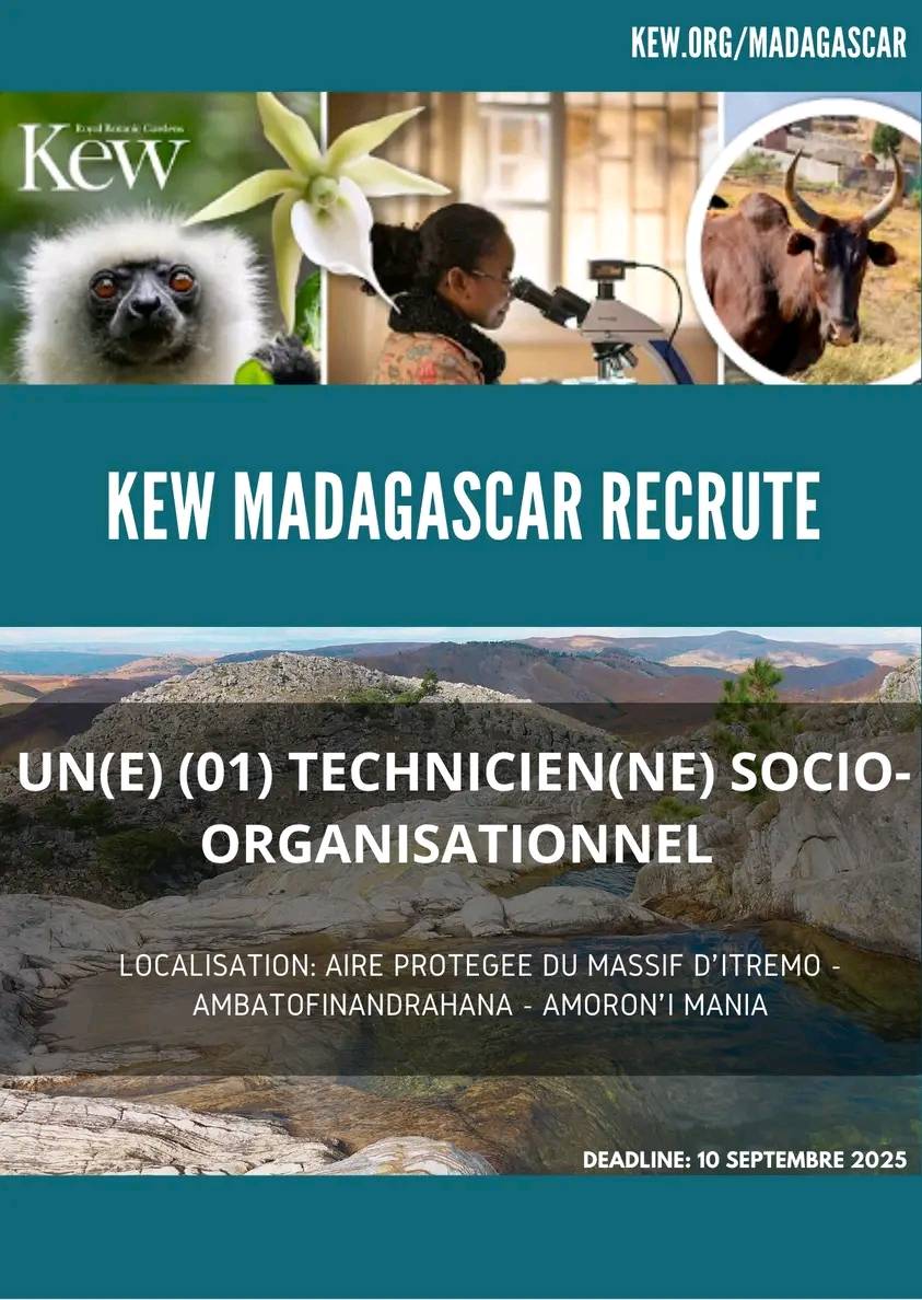 RELANCE: Recrutement d 'un technicien Socio-orgqnisationnel